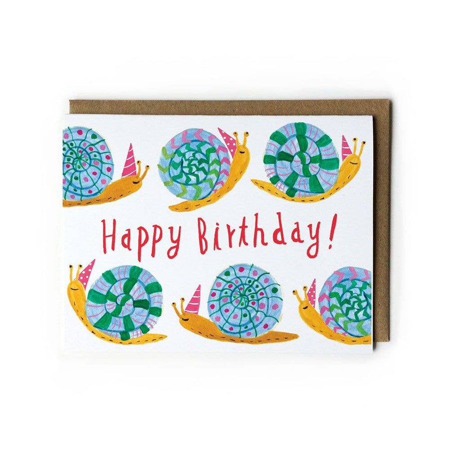 Party Snail Birthday Card