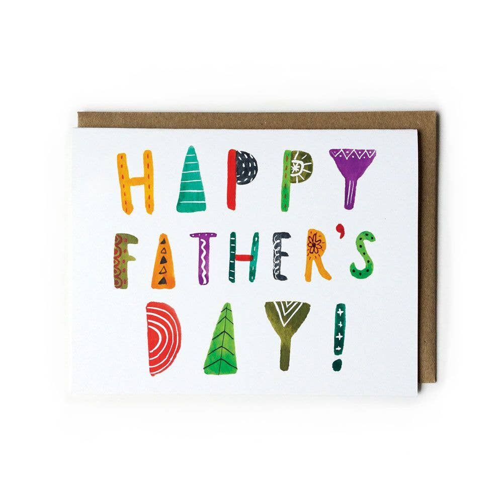 Watercolor Lettering Fathers Day Card