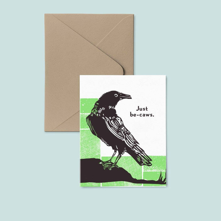 Just Be Caws Greeting Card - Single