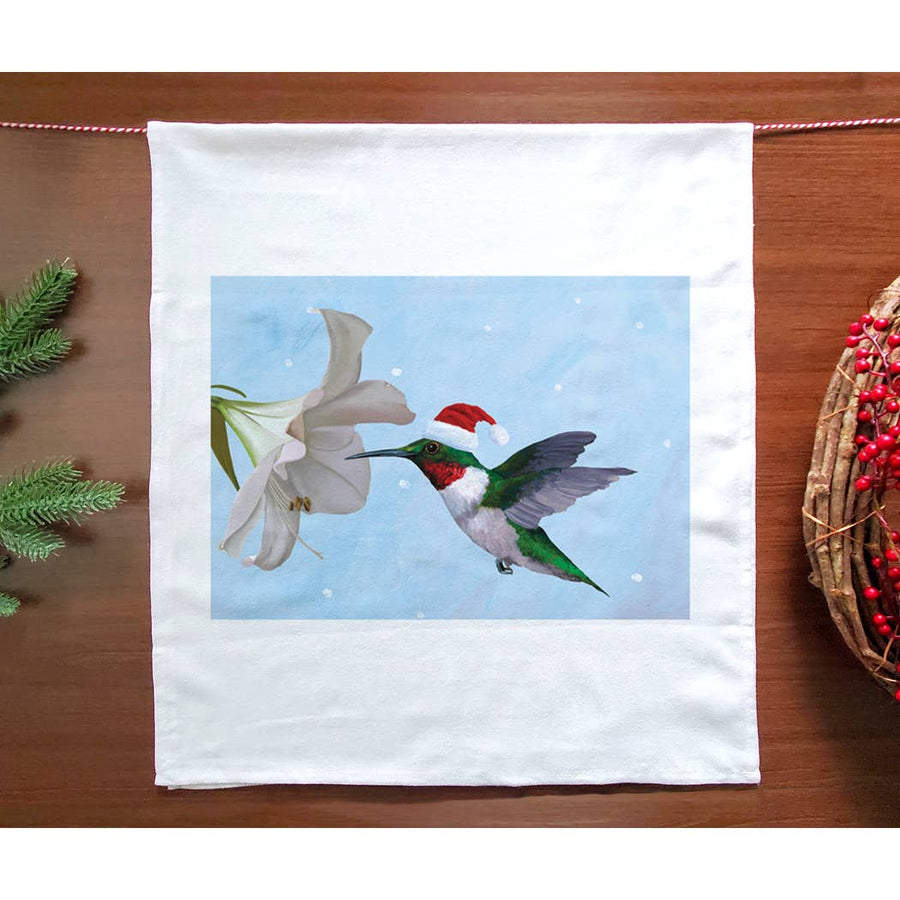 Hummingbird Holiday Kitchen Towel