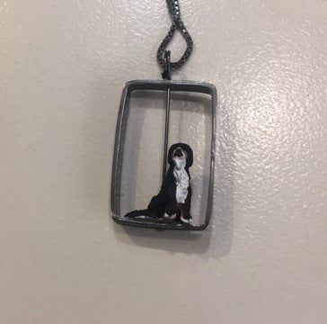 Bernese Toy Animal Necklace by Kristin Lora