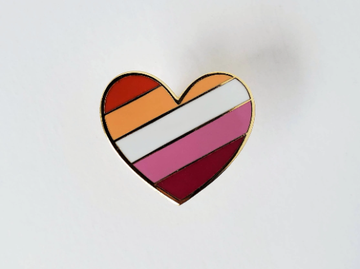 Lesbian Heart Pin