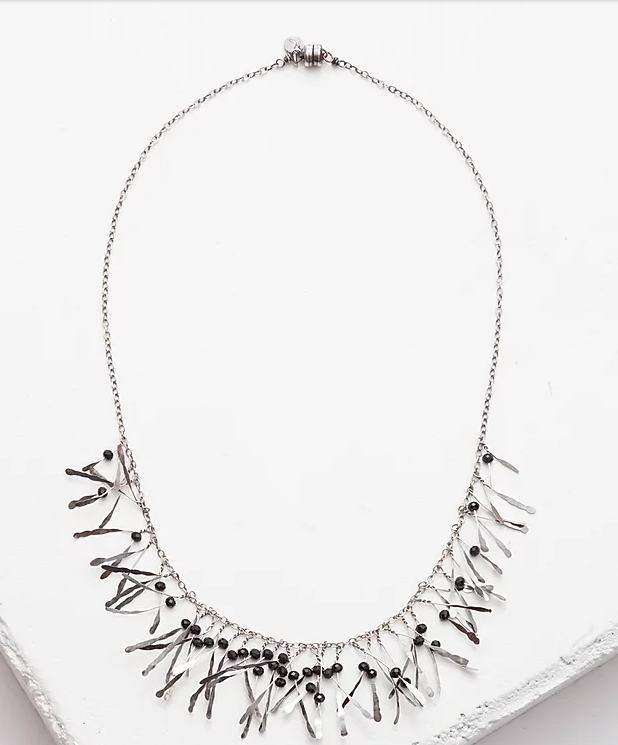 Boa Necklace in Black Garnet by Zuzko