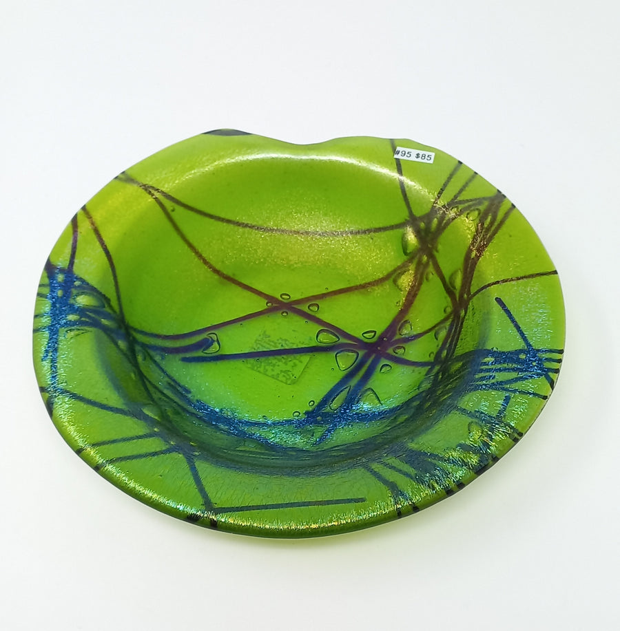 Fused Stringer Bowl by Mesolini Glass Studio