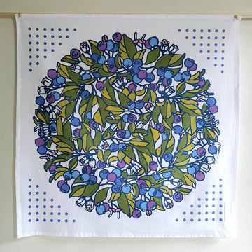 Blueberry 100% Cotton Flour Sack Kitchen Towel, 24