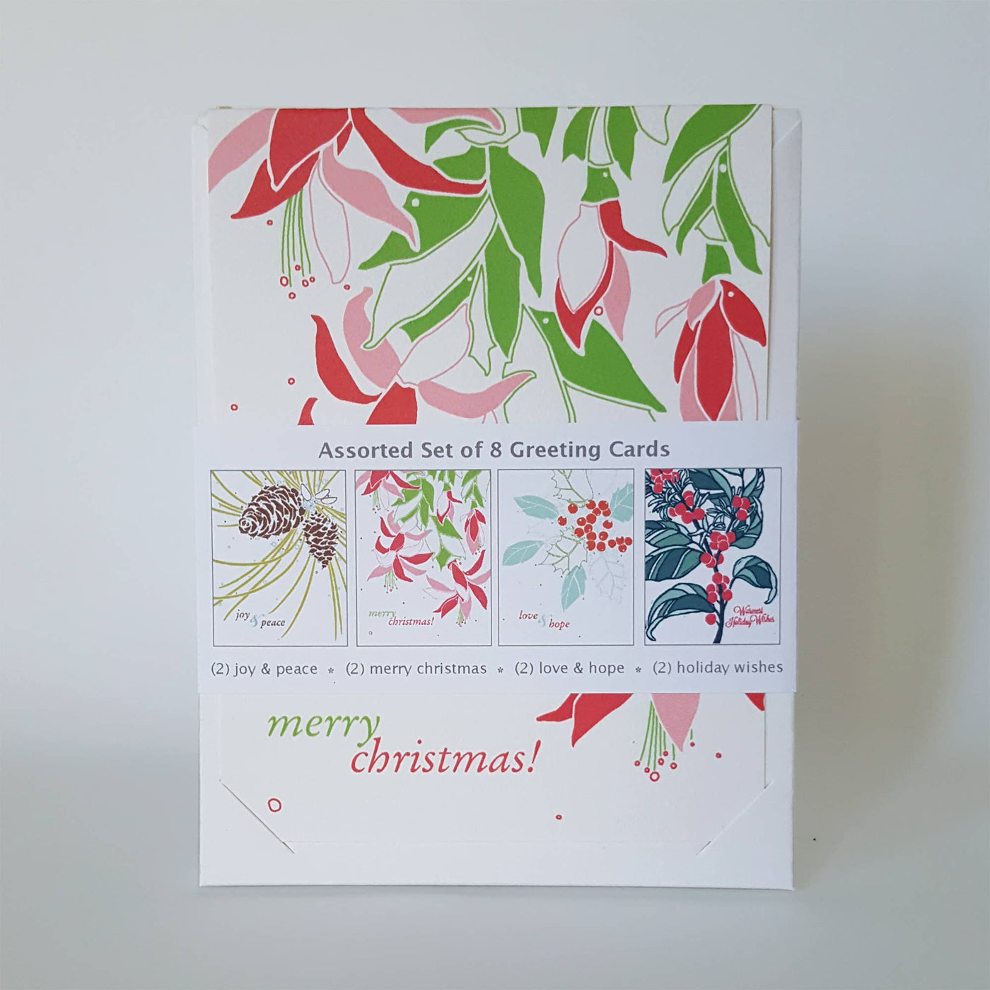 Christmas Botanicals Assorted Greeting Card Set of 8
