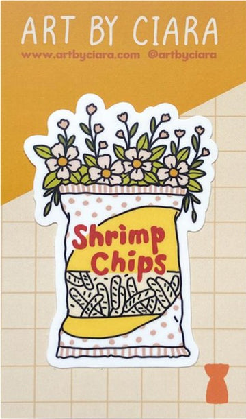 Shrimp Chips Sticker - Art by Ciara