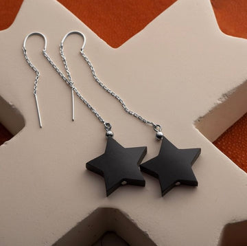 Black Star Earrings by Paige Pettibon