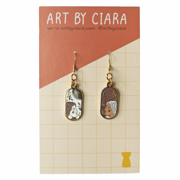 Day and Night Earrings - Art by Ciara