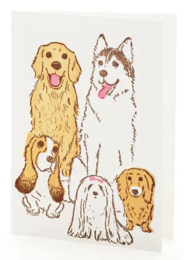 Dogs Notecard by Ilee Papergoods Letterpress