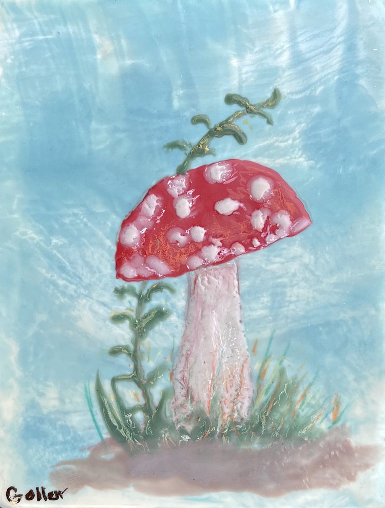 Friendly Mushroom V by Carrie Goller
