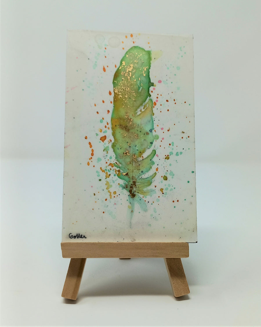 Mini Feather Prints by Carrie Goller
