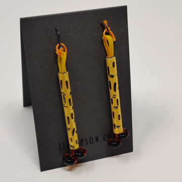 Looped Bead and Tube Earrings by Zia Gipson