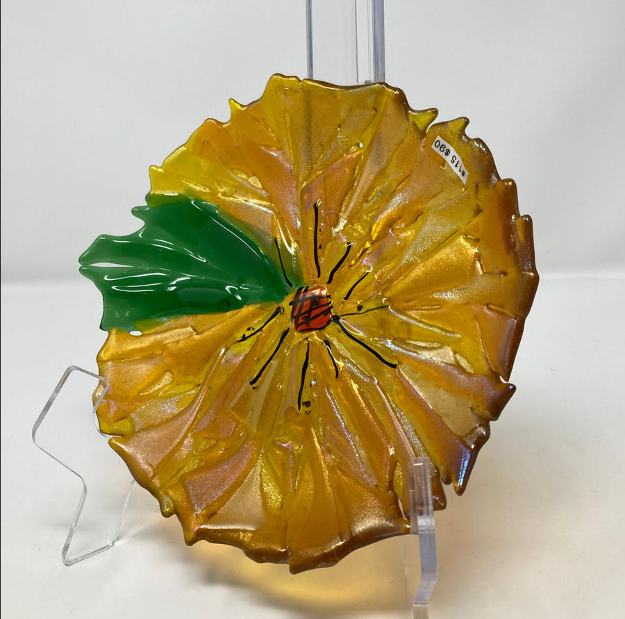 Yellow Vetro Fiori Bowl by Mesolini Glass Studio