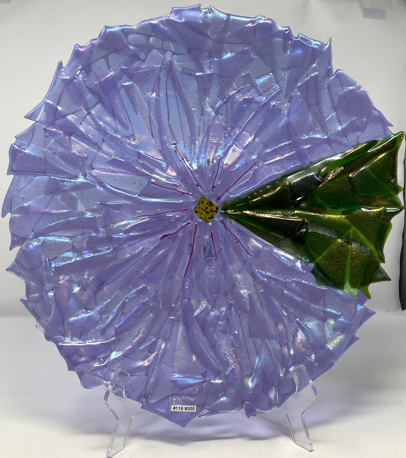Lavendar Vetro Fiori Bowl by Mesolini Glass Studio