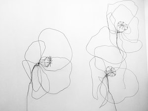 Wire Flower Sculptures by Shelli Markee