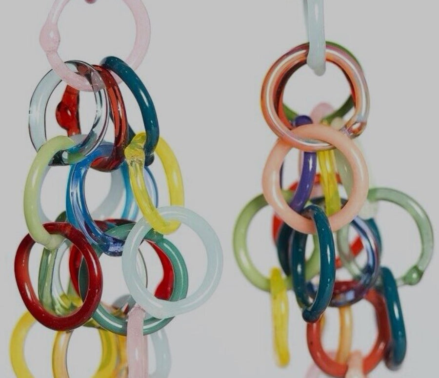 Large Confetti Glass Tassel Earrings by Inna Patina