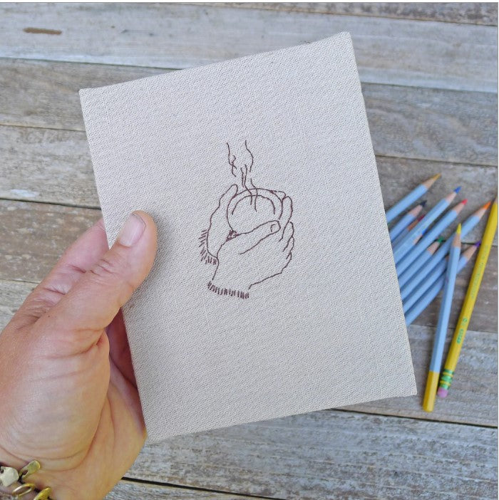 Handbound Embroidered Journal by Kata Golda Handmade