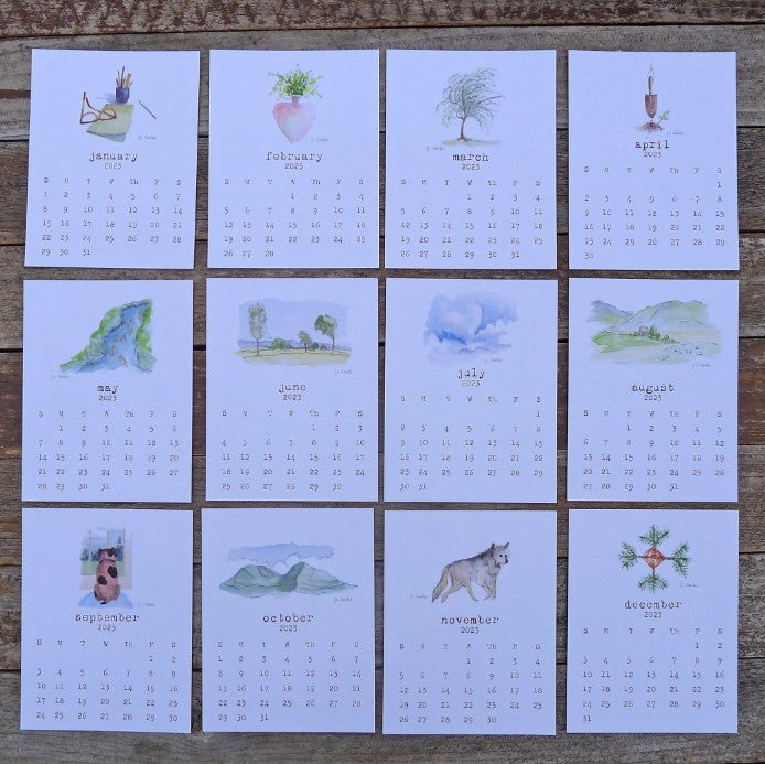 2023 Watercolor Calendar by Kata Golda