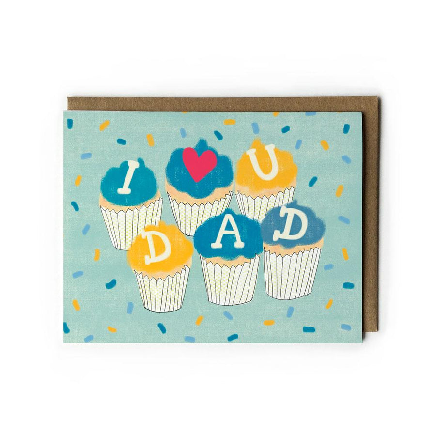 I Love You Dad Father's Day Card by Honeyberry Studios