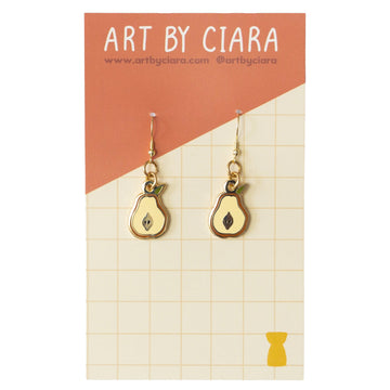 Bosc Pear Earrings - Art by Ciara