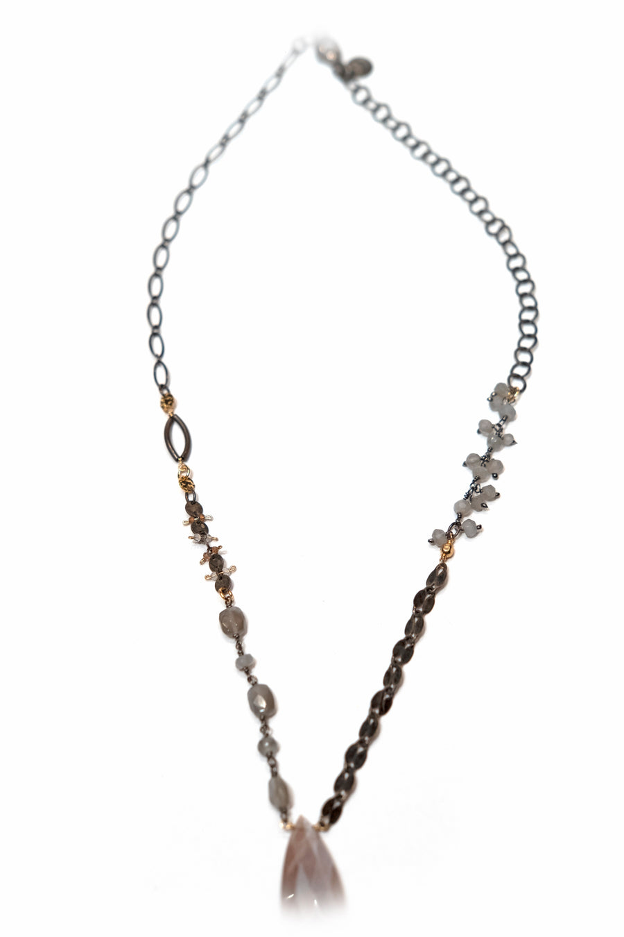 Chocolate Moonstone Pendant Necklace by Calliope