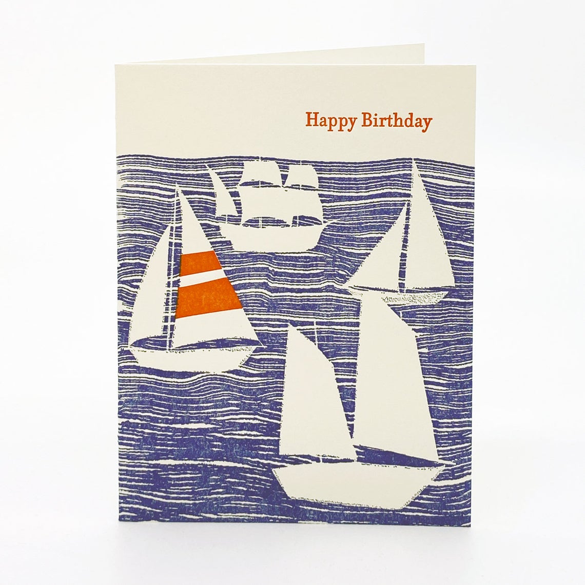 Sailboats Birthday Notecard by Ilee Papergoods Letterpress