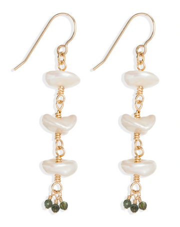 E253 Cascading Keshi Pearls Earrings by Silvana Segulja