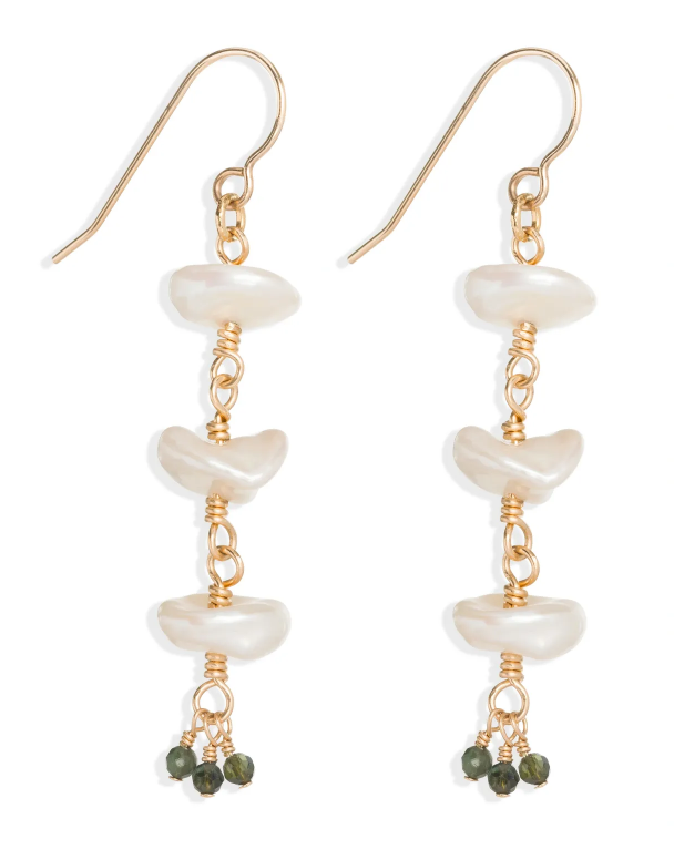 E253 Cascading Keshi Pearls Earrings by Silvana Segulja