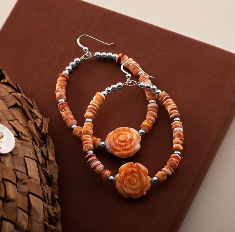 Spiny Oyster Hoops by Paige Pettibon