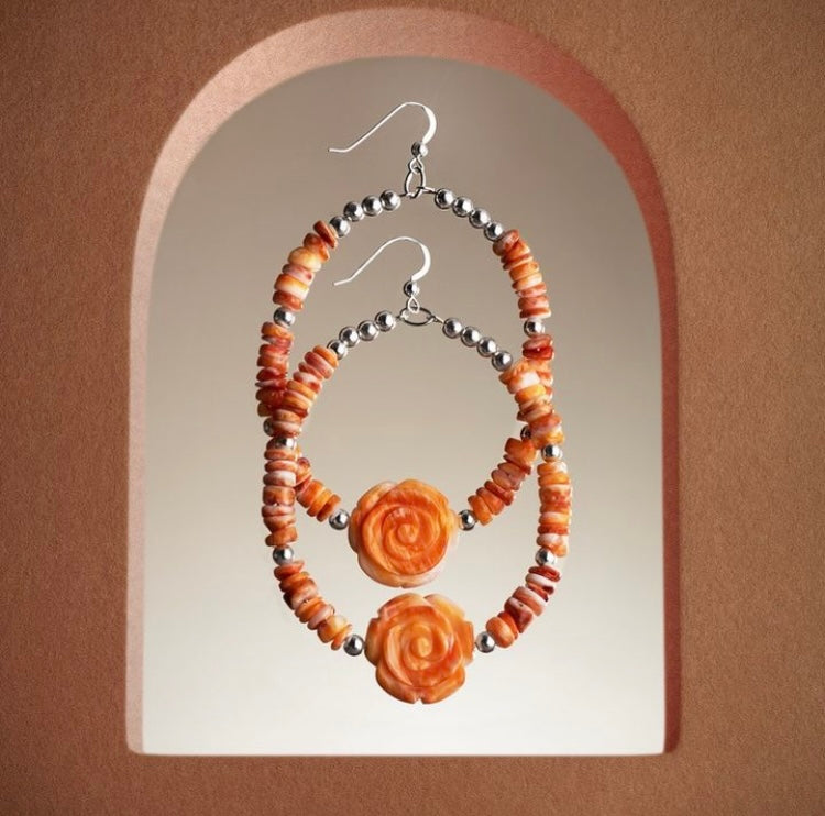 Spiny Oyster Hoops by Paige Pettibon