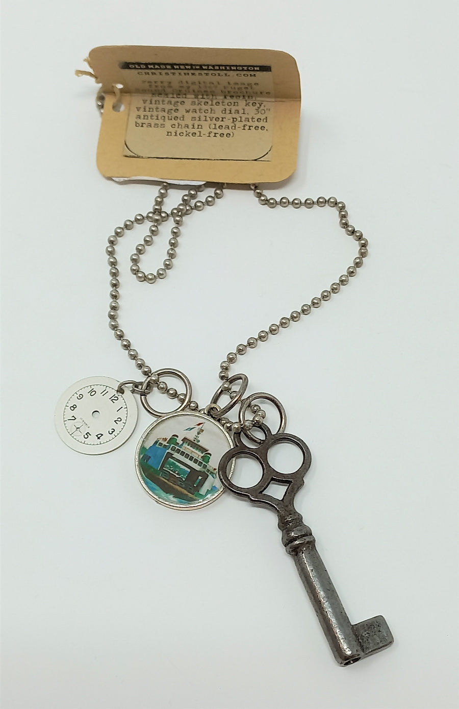 Vintage Image Charm Necklace (CSNVI) by Christine Stoll