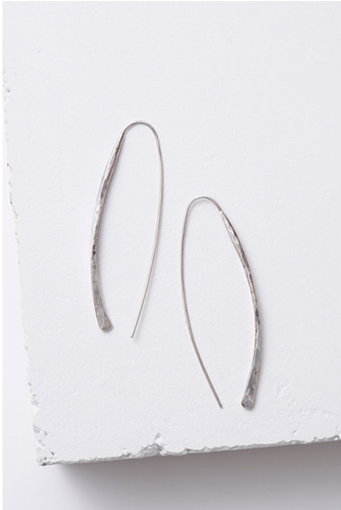 Drop Silver Earrings by Zuzko