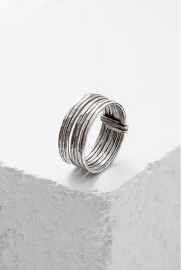 Stacked Ring - Short Silver by Zuzko