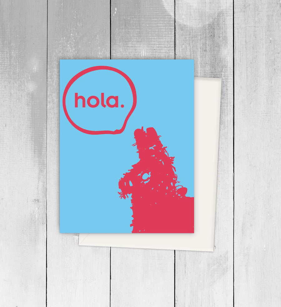 Hola Piñata Spanish Greeting Card