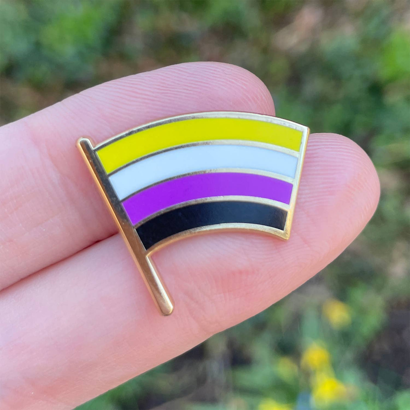 Nonbinary Flag Pin