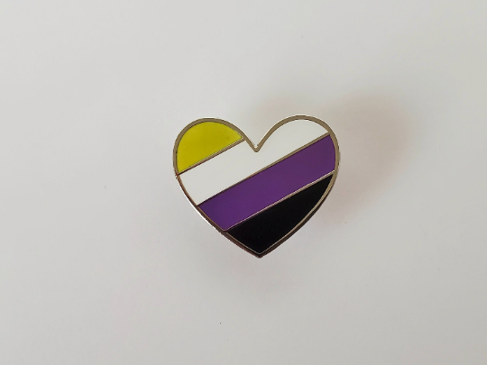 Non-Binary Heart Pin