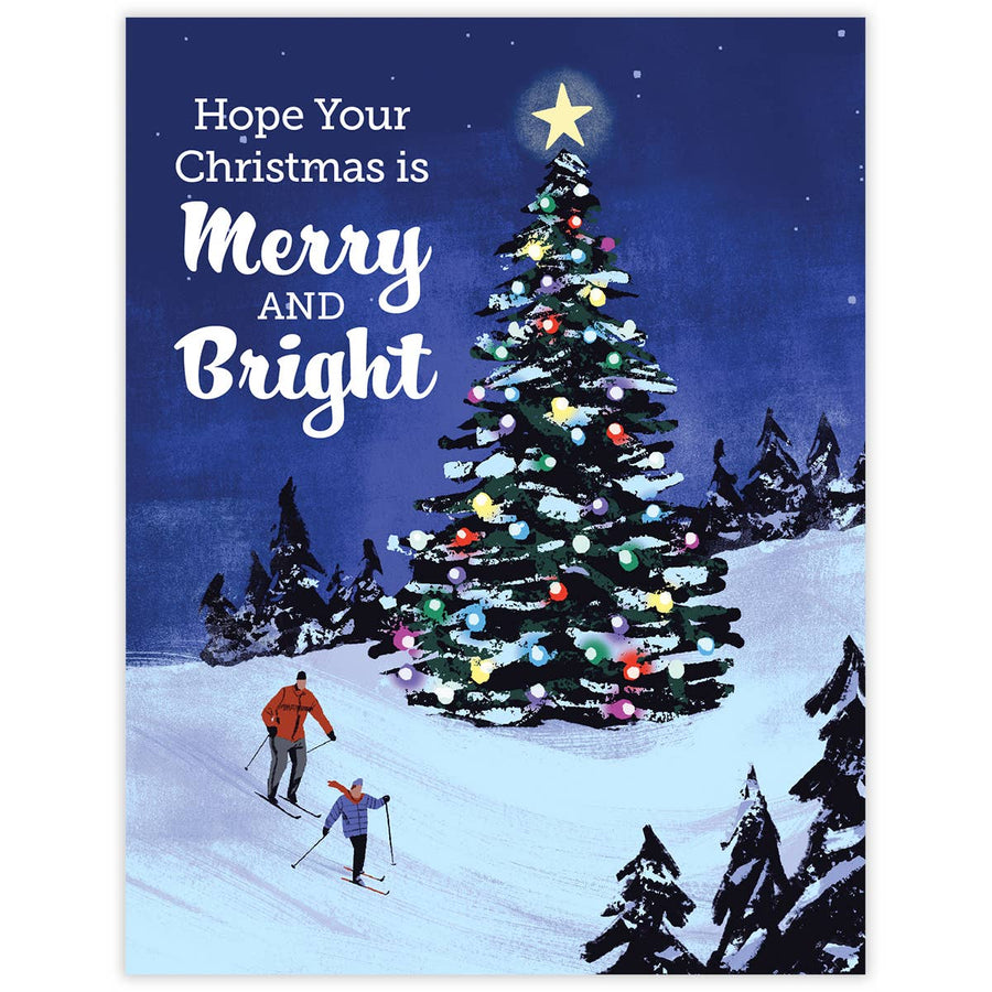 Ski Tree Christmas Card by Waterknot