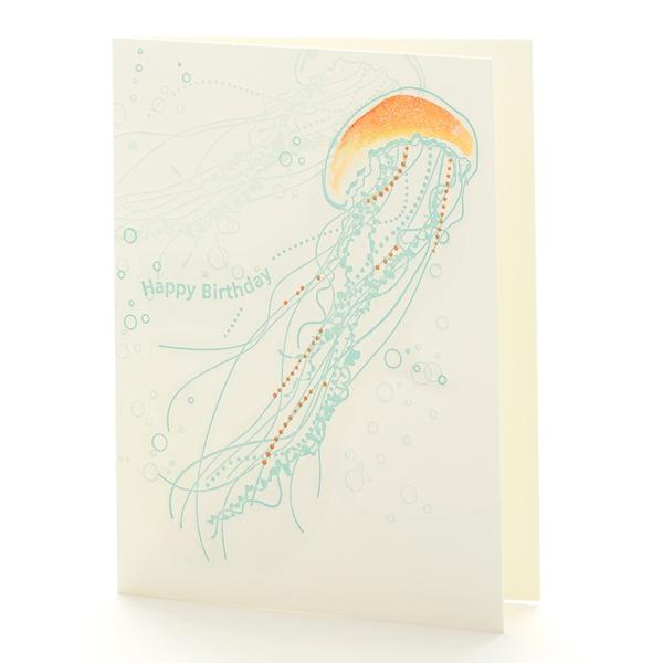 Jellyfish Happy Birthday Notecard by Ilee Papergoods Letterpress