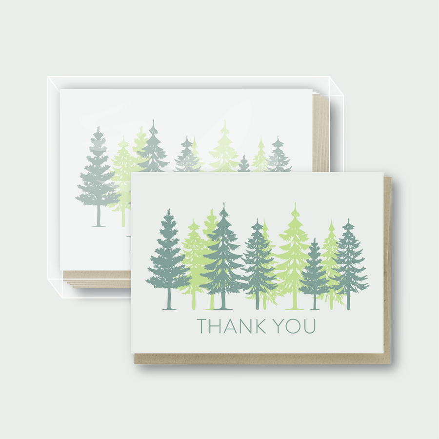 Box Set Of 6 - Thank You Trees Overprint