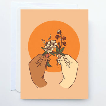 Greeting Card- Floral Hands