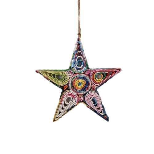 Star Christmas Ornament - Recycled Paper