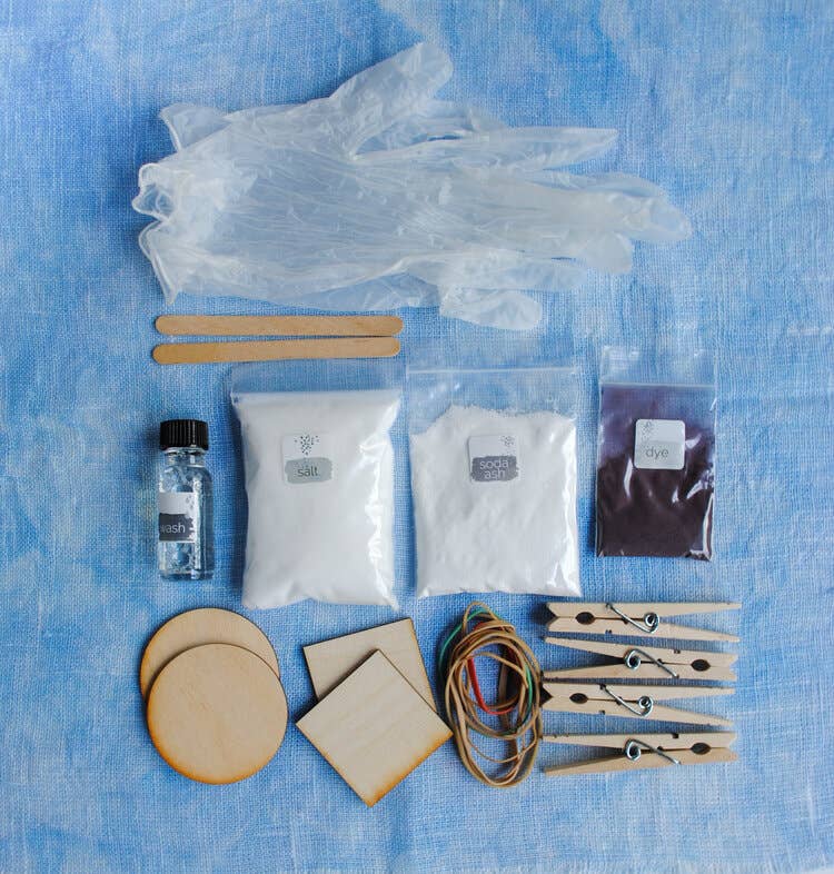Shibori Dyeing Kit - Delphinium Blue