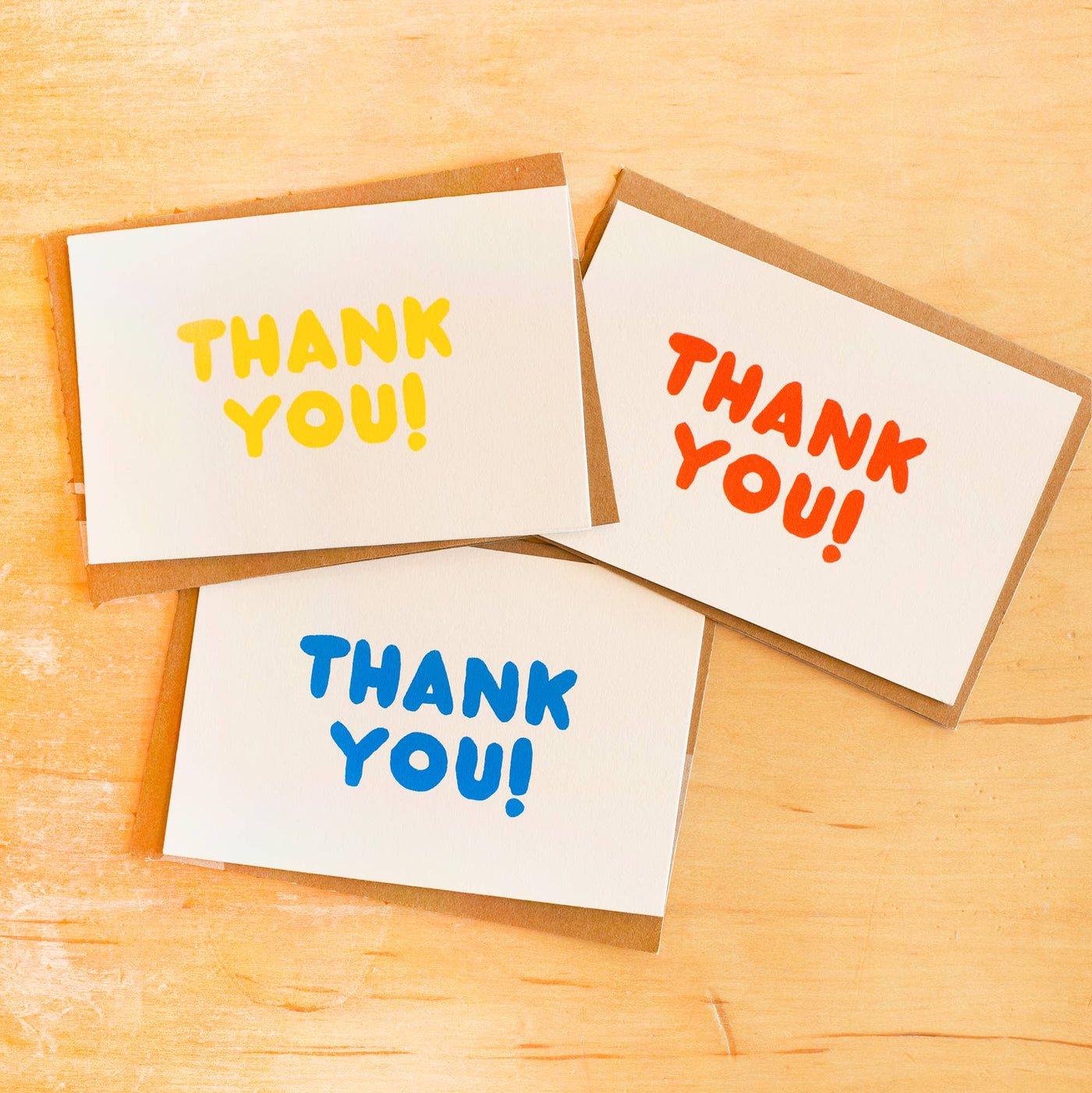 Thank You Primary Color Notecards - Box of 8