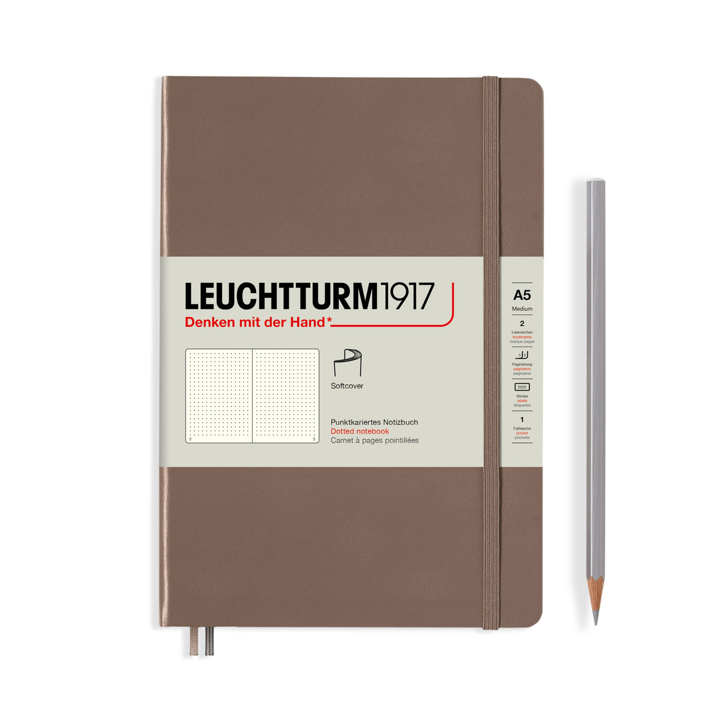 Warm Earth Softcover Notebook - Dotted - 123 Pages