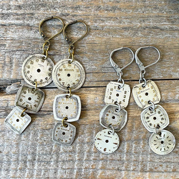 Vintage Watch Dial Earrings - Limited Time: Surgical stainless steel ear wires