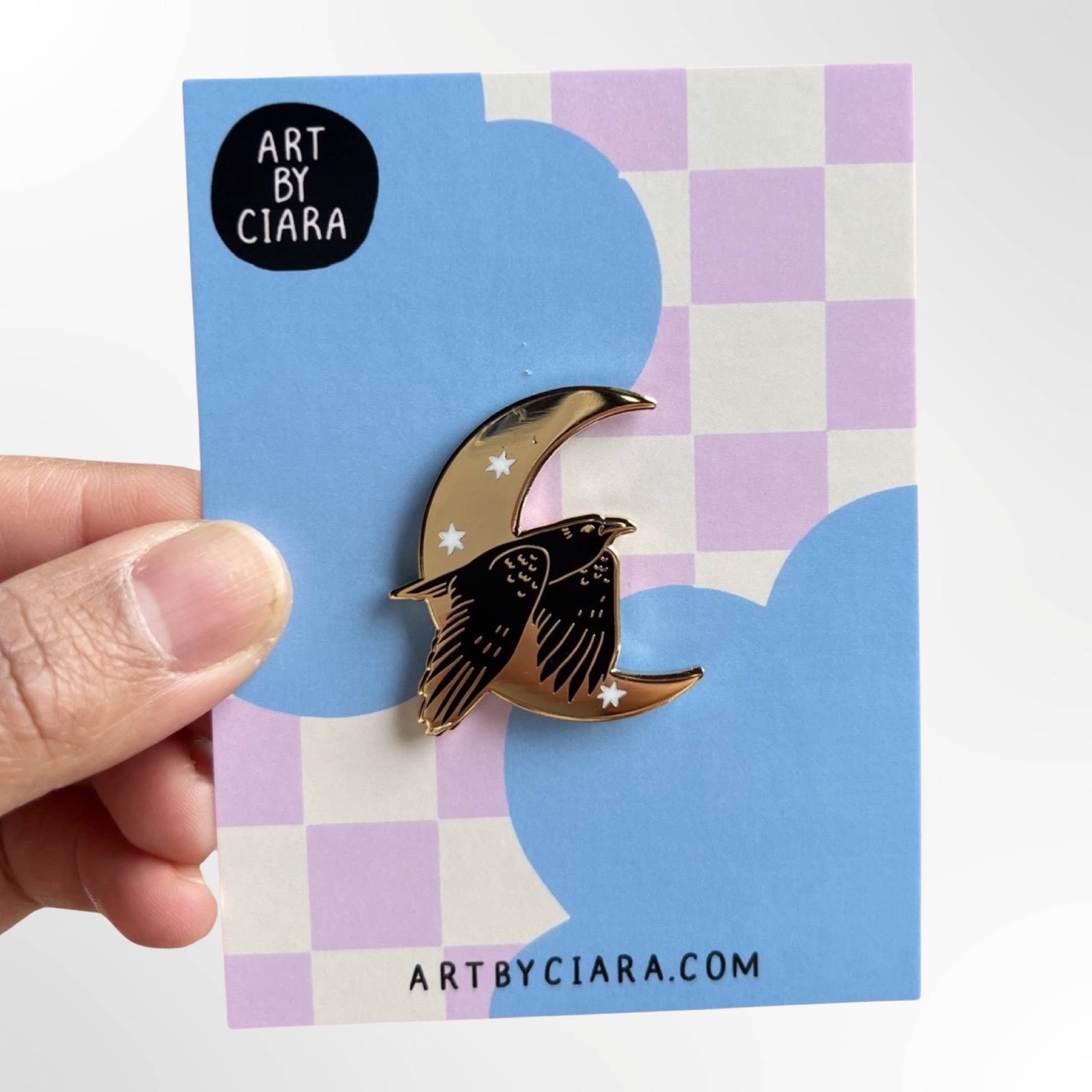 Celestial Crow Enamel Pin