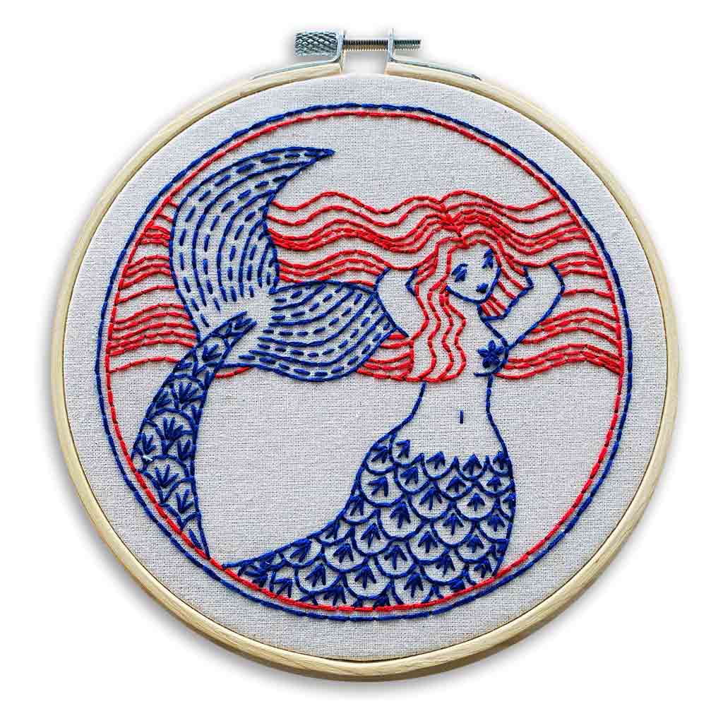 Mermaid Hair Don't Care Embroidery Kit