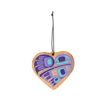 Hummingbird Heart - Wood Ornament by Gordon White