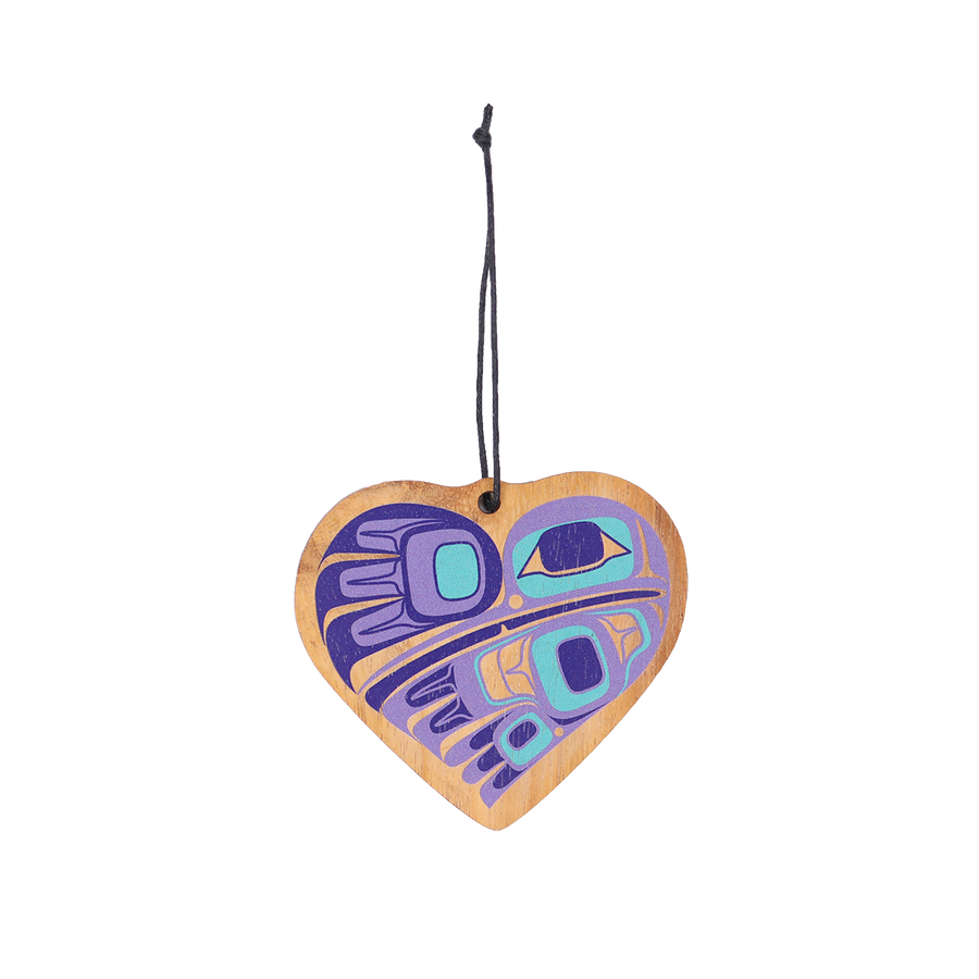 Hummingbird Heart - Wood Ornament by Gordon White